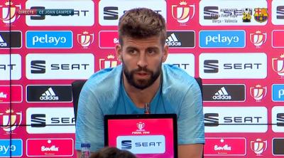 Piqué, durante la rueda de prensa.