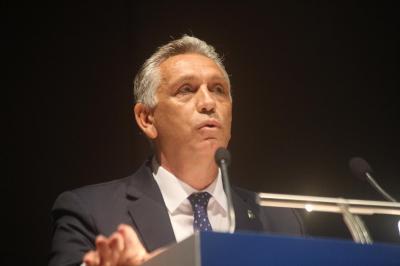 Paco Zas, en la Junta de Accionistas (Foto: Iris Miquel).
