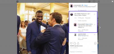 Publicación de Benjamin Mendy en Instagram. 