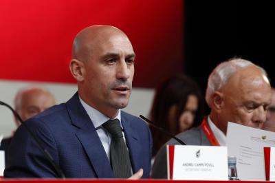 Luis Rubiales, en la Asamblea General de la RFEF.