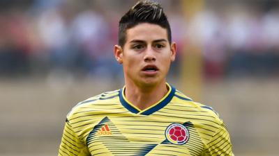 James, en un partido con Colombia. 