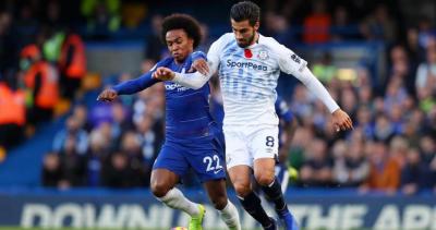 André Gomes, en un partido con el Everton (Foto: EFE).