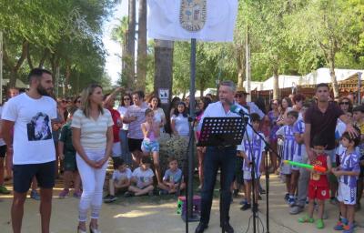 Antoñito, en la inauguración de una calle a su nombre en Herrera.