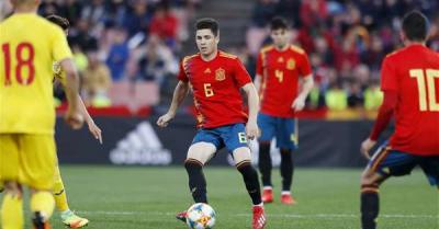 Igor Zubeldia, en un partido con la sub 21.