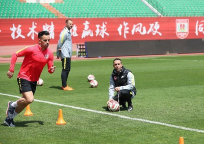 Jurado, durante un entrenamiento en China.