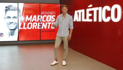 Marcos Llorente, en las oficinas del Metropolitano (Foto: ATM).