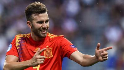 Borja Mayoral celebra su gol ante Francia (Foto: UEFA).