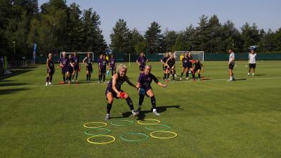 Entrenamiento de la selección inglesa en Lyon.