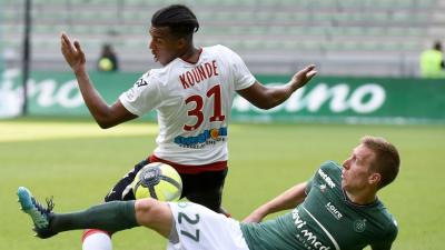 Jules Koundé, en un partido del Girondins.