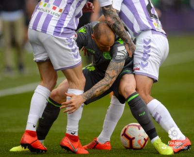 Sandro, en el partido frente al Real Valladolid en el José Zorrilla.