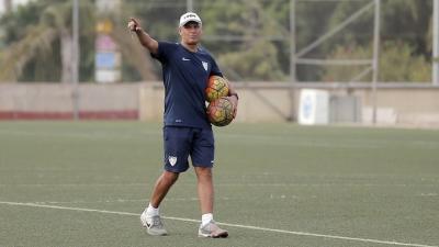 Sergio Pellicer, en su anterior etapa en el club malaguista.