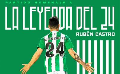 Imagen del cartel del partido homenaje a Rubén Castro.