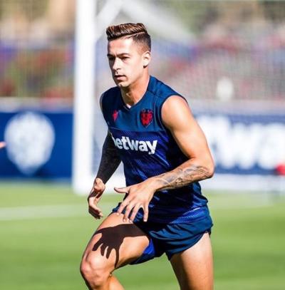 Sergio León durante la pretemporada. 