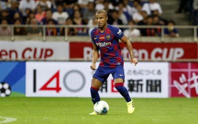 Rafinha, durante el partido ante el Chelsea disputado en Tokio (Foto: FCB). 
