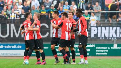 Los jugadores del Athletic celebran el gol de Williams. (Foto: Athletic Club)