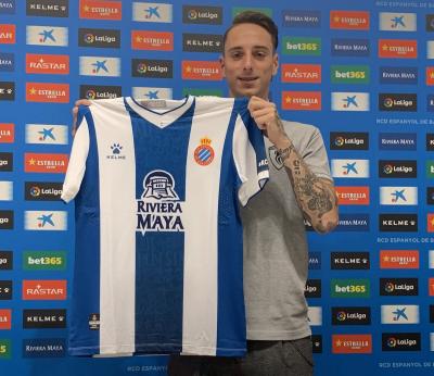 Calero, en su presentación con el Espanyol (Foto: RCD Espanyol).