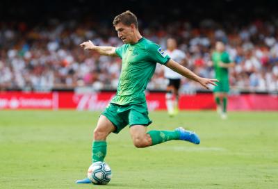 Aihen Muñoz en el partido de Mestalla (Foto: David González).