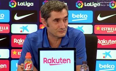 Ernesto Valverde compareció ante los medios de comunicación antes del partido frente al Betis.