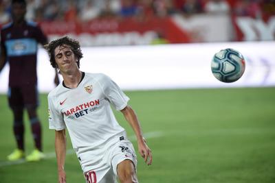 Bryan Gil, en el partido ante el Celta. (Foto: Kiko Hurtado).