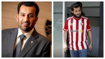 Al-Thani y Al-Sheikh, los propietarios del Málaga y del Almería respectivamente. 