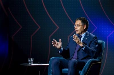 Josep Maria Bartomeu, presidente del FC Barcelona, en una entrevista en 'Barça TV'.