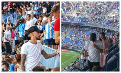Samu Castillejo y Brahim, en La Rosaleda. 