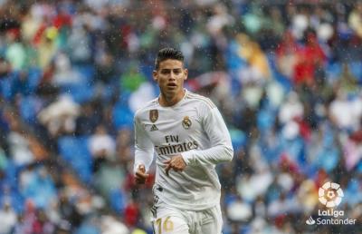 James Rodríguez, durante el partido ante el Levante (Foto: LaLiga).