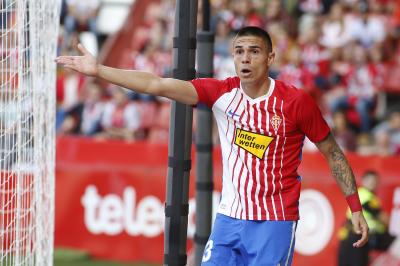 Nacho Méndez celebra su gol ante el Racing (Foto: Luis Manso).
