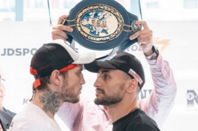 'Face to face' de Kerman Lejarraga y David Avanesyan tras el pesaje en La Ribera.