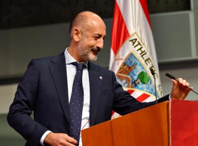 Aitor Elizegi durante la Asamblea de Compromisarios (Foto: Athletic Club).