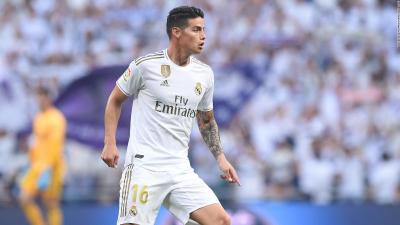 James Rodríguez, durante un partido del Real Madrid.