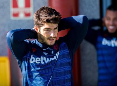 Melero durante el entrenamiento granota (Foto: Levante UD).