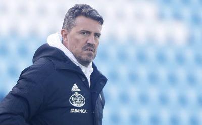 Óscar García, en un entrenamiento del Celta (Foto: RC Celta).