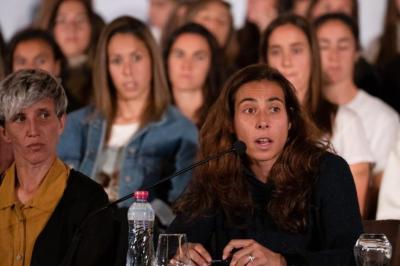 Ainhoa Tirapu, portera del Athletic, es una de las portavoces de las jugadoras (Foto: AFE).