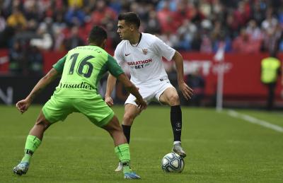 Reguilón, en un partido de la presente temporada (Foto: Kiko Hurtado).