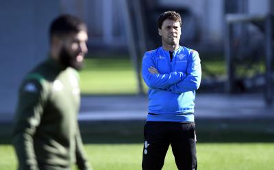 Rubi, en el entrenamiento de este martes. (Foto: Kiko Hurtado).