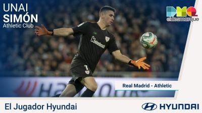 Unai Simón, jugador Hyundai del Real Madrid-Athletic.