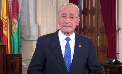 El alcalde De la Torre, durante su discurso.