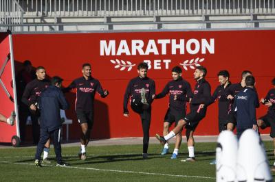 Imagen de un entrenamiento del Sevilla.