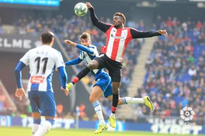 Iñaki Williams en el partido del RCDE Stadium (Foto: LaLiga).