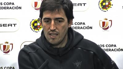 Andoni Iraola en una rueda de prensa.