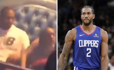 Kawhi Leonard, en un club de striptease.