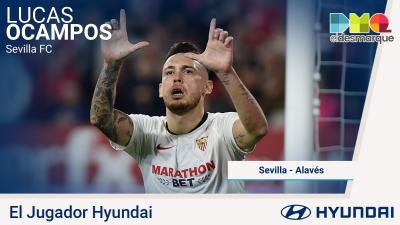 Lucas Ocampos, jugador Hyundai del Sevilla-Alavés (Foto: Kiko Hurtado).
