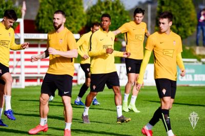 Murilo, en su primer entrenamiento con el Sporting (Foto: RSG).