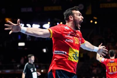 Gedeón Guardiola, en el reciente Europeo en el que se proclamó campeón con España (Foto: EFE).