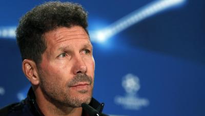 Simeone, durante una rueda de prensa (Foto: EFE).