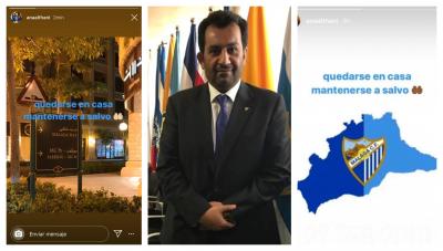 Recomendaciones del jeque Al-Thani a los malagueños en Instagram.