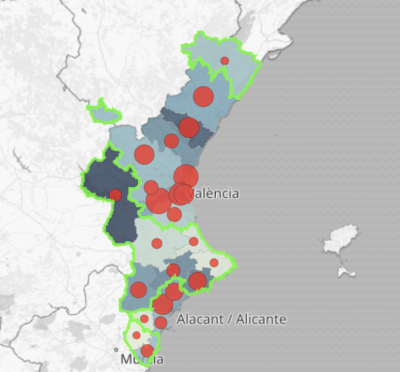 Mapa de la Comunidad Valenciana
