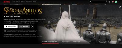 La comunidad del anillo netflix clearance