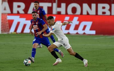 Munir, ante el Éibar (Foto: Kiko Hurtado).